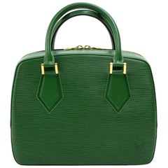 Louis Vuitton Vintage Sablon Green Epi Leather Hand Bag