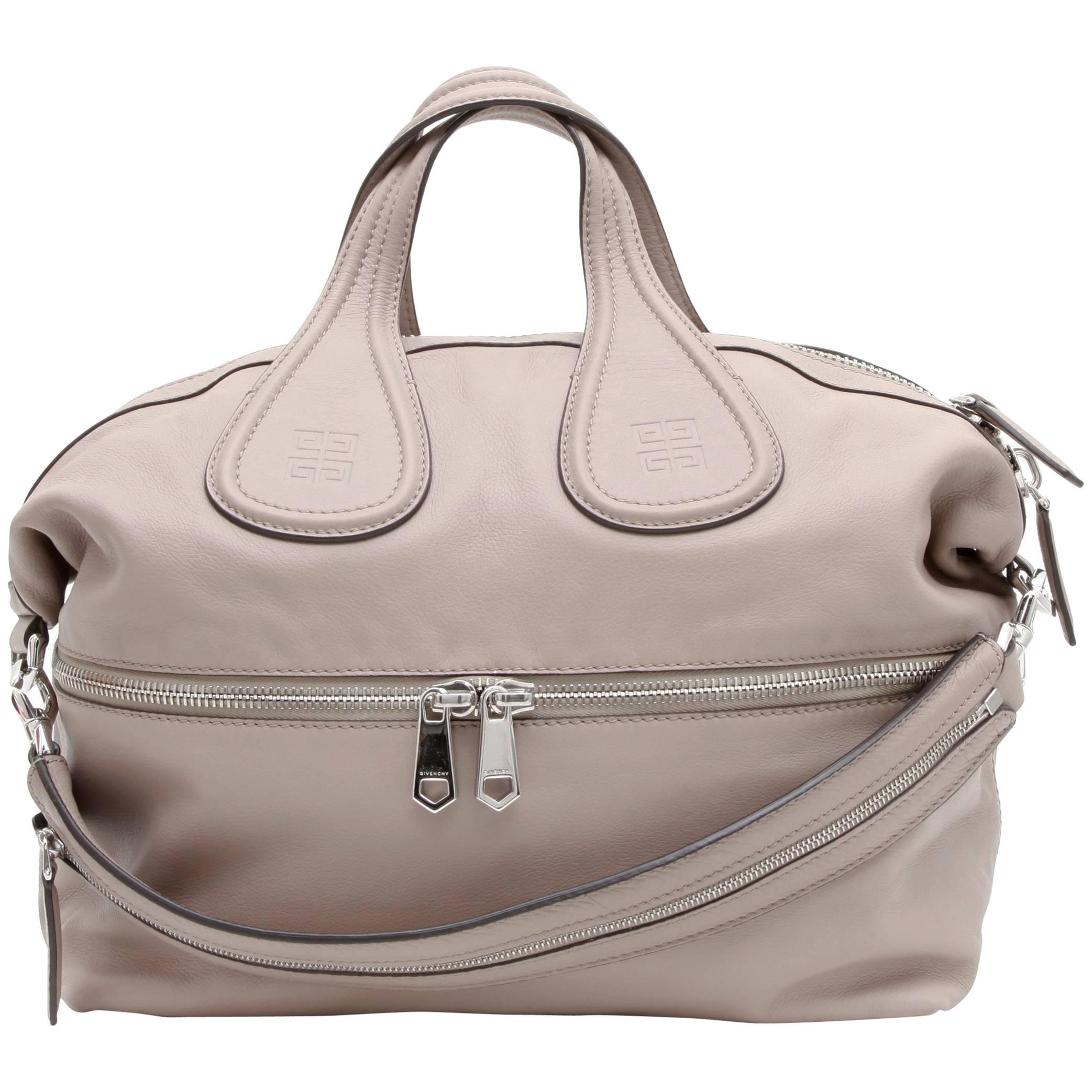 GIVENCHY Nightingale Large Model Handbag in Pink Beige Leather