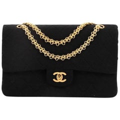 Chanel Vintage Reissue Chain Double Flap Bag Quilted Jersey Medium
