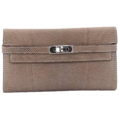 Hermes Kelly Brieftasche Eidechse Lang