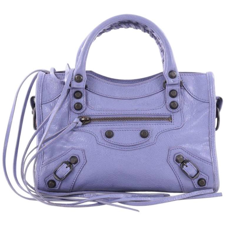 Balenciaga City Classic Studs Handbag Leather Mini at 1stDibs