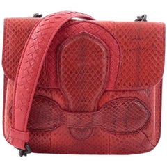 Bottega Veneta Rialto Double Sided Flap Bag Python Mini