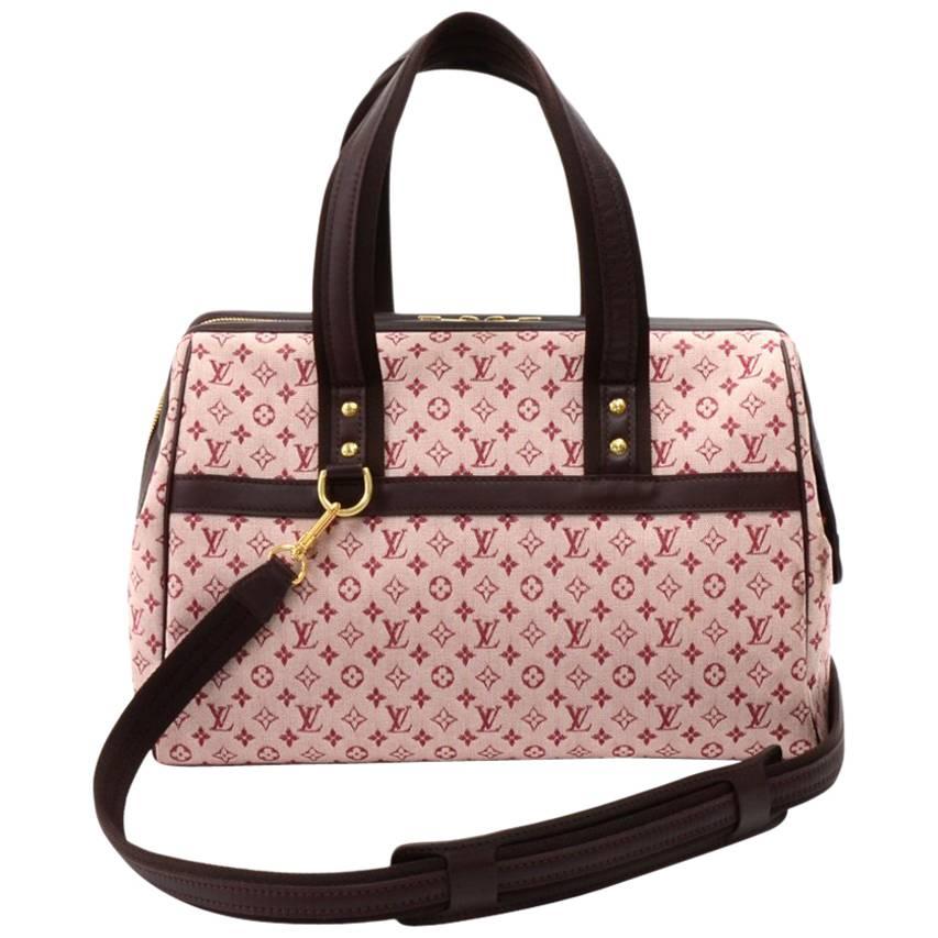 Louis Vuitton Josephine GM Red Mini Monogram Canvas Hand Bag