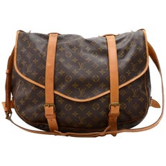 Louis Vuitton Saumur 43 XL Monogram Canvas Shoulder Bag 