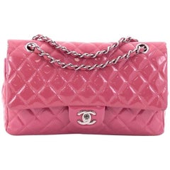 Chanel Classic Double Flap Bag Quilted Patent Medium