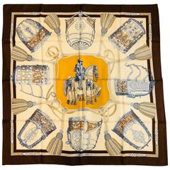Hermès Les Muserolles Silk Twlll Carre by Christiane Vauzelles Excellent