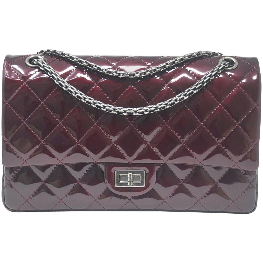Chanel Burgundy Reissue Patent Leather 2.55 Classic Handbag