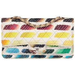 Chanel Multicolour Quilted Canvas Watercolour Colourama Flap Bag 