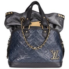 2009 Louis Vuitton Blue & Black Monogram Calfskin Leather Double Jeu Neo-Alma