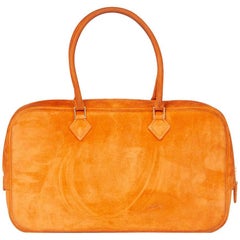 hermès 2004 Orange H Veau Doblis Plume Elan 28cm