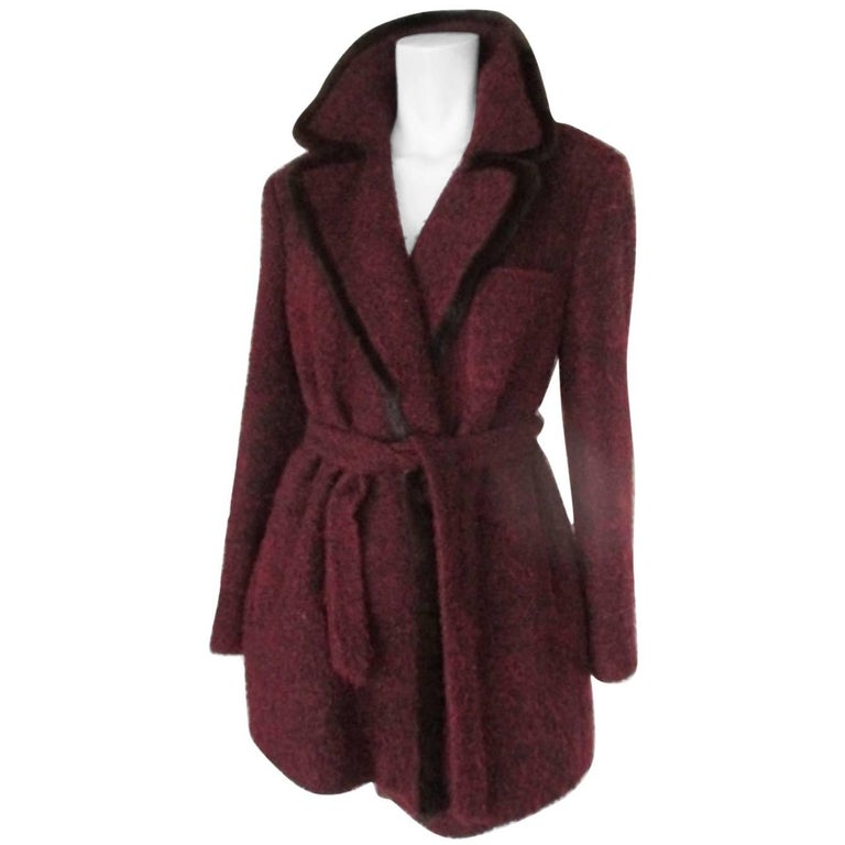 Etro Milano Wool Coat Trimmed with Mink Fur For Sale at 1stDibs