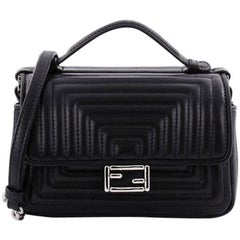 Fendi Double Baguette Quilted Leather Micro