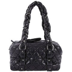 Chanel Lady Braid Bowler Bag Quilted Leather Small