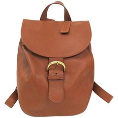 Coach Retro Archive Cognac Leather Top Handle Satchel Backpack Flap Bag