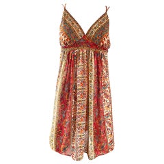 1990er Oscar de la Renta Boho Empire-Taille Vintage Empire-Taille Babydoll-Kleid