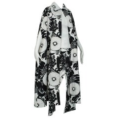 Woodstock Printed Cape / Maxi Skirt and Halter Ensemble, 1960s