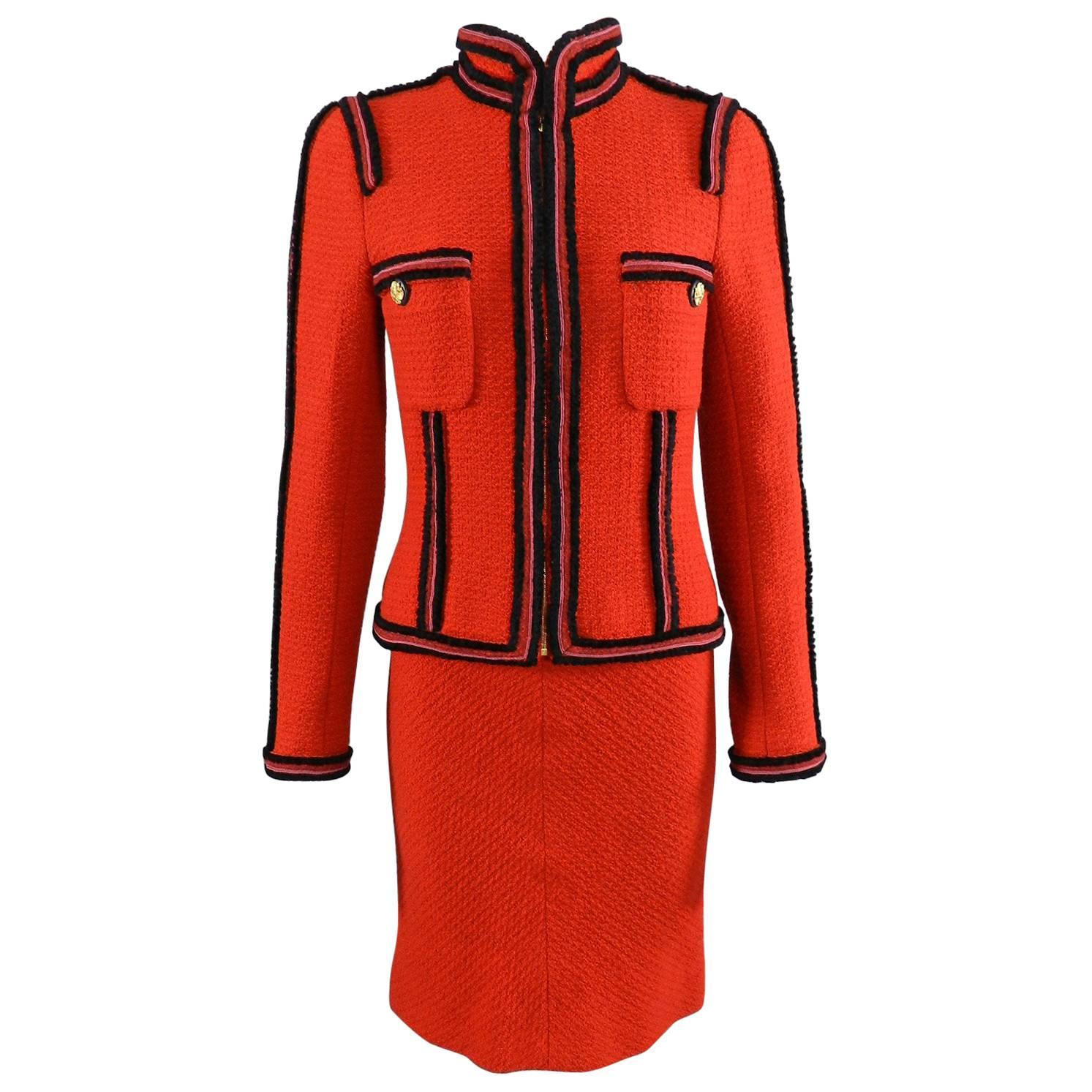 Chanel 09A Moscow Russian Collection Red Runway Skirt Suit
