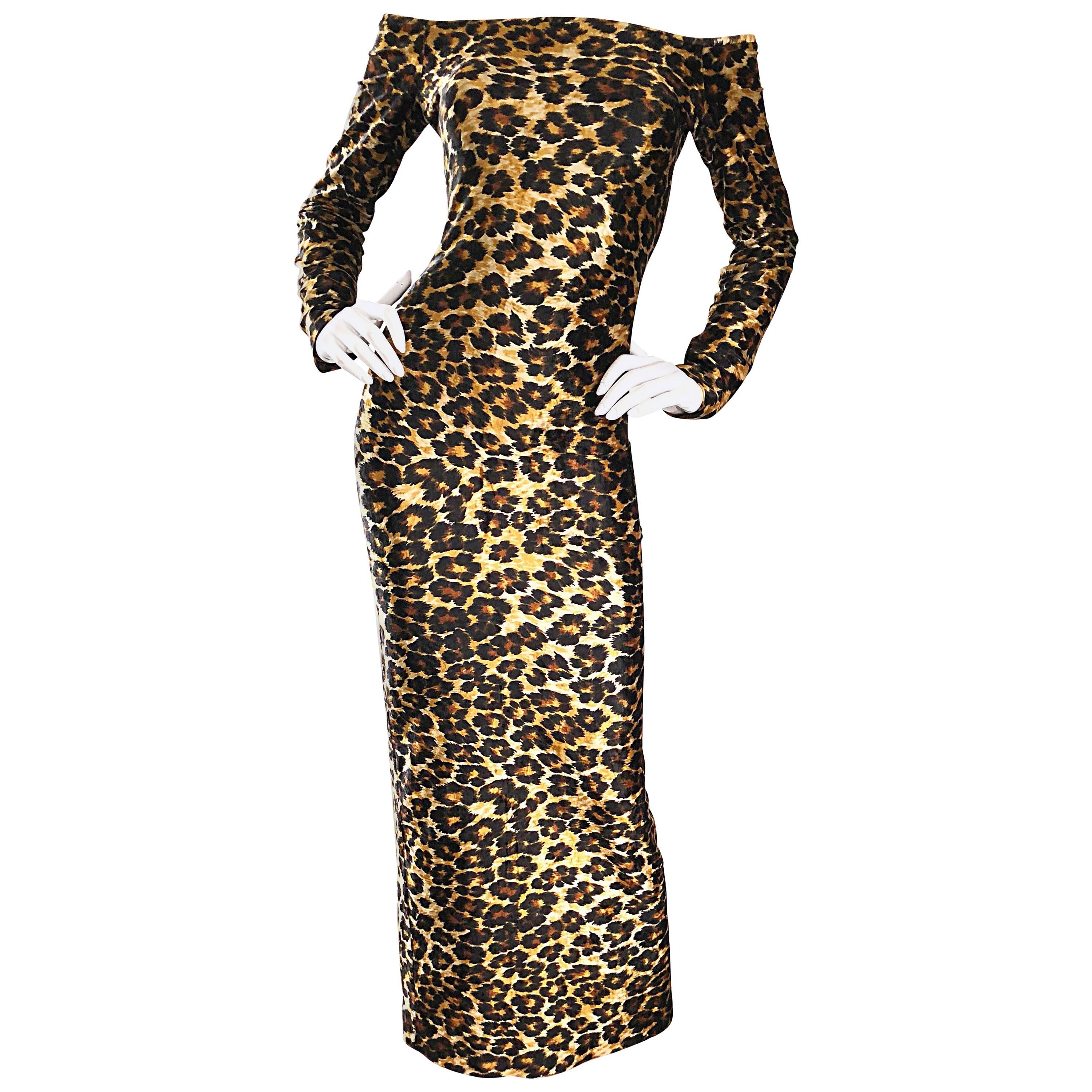 80s leopard dress