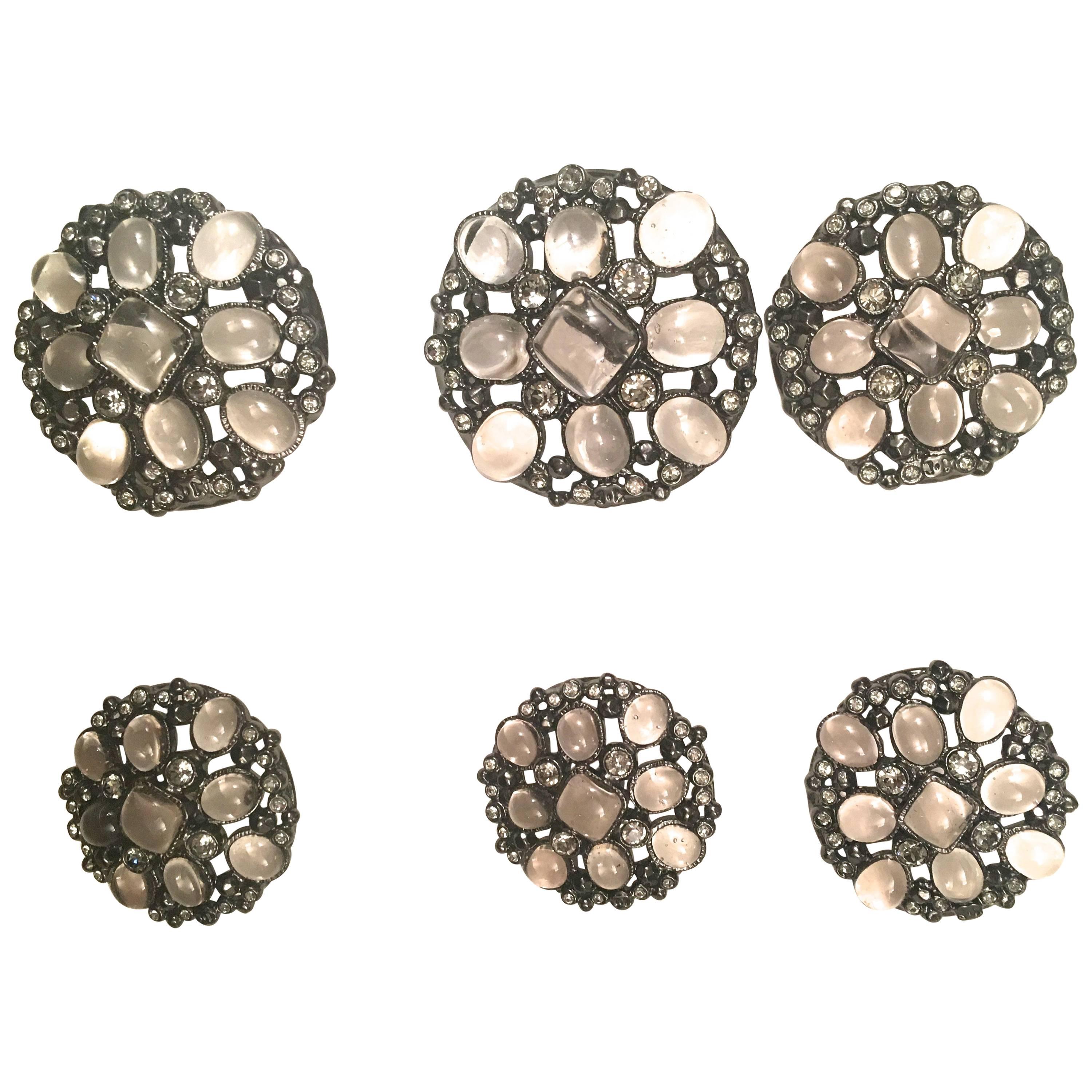Chanel Gripoux Buttons - Matching Set of 6 - Inlay For Sale
