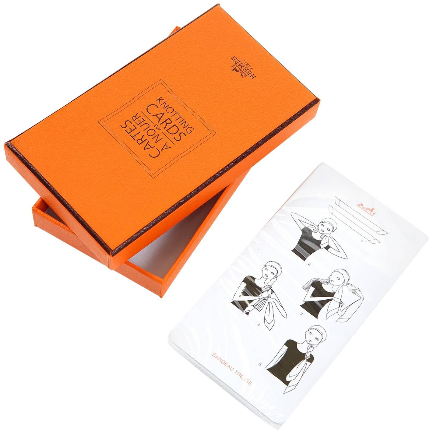 Hermes Scarf Knotting Cards 2 For Sale