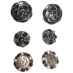 Chanel Buttons - Assortment of 6 - Gripoix - Enamel