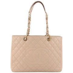  Chanel Grand Shopping Tote Quilted Caviar 