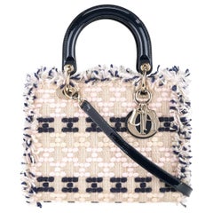 Dior Pink Blue Patent Gold Charm 2 in 1 Top Handle Satchel Evening Shoulder Bag