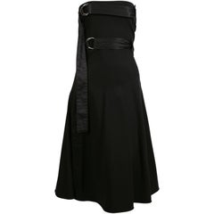 Phoebe Philo Celine black strapless dress