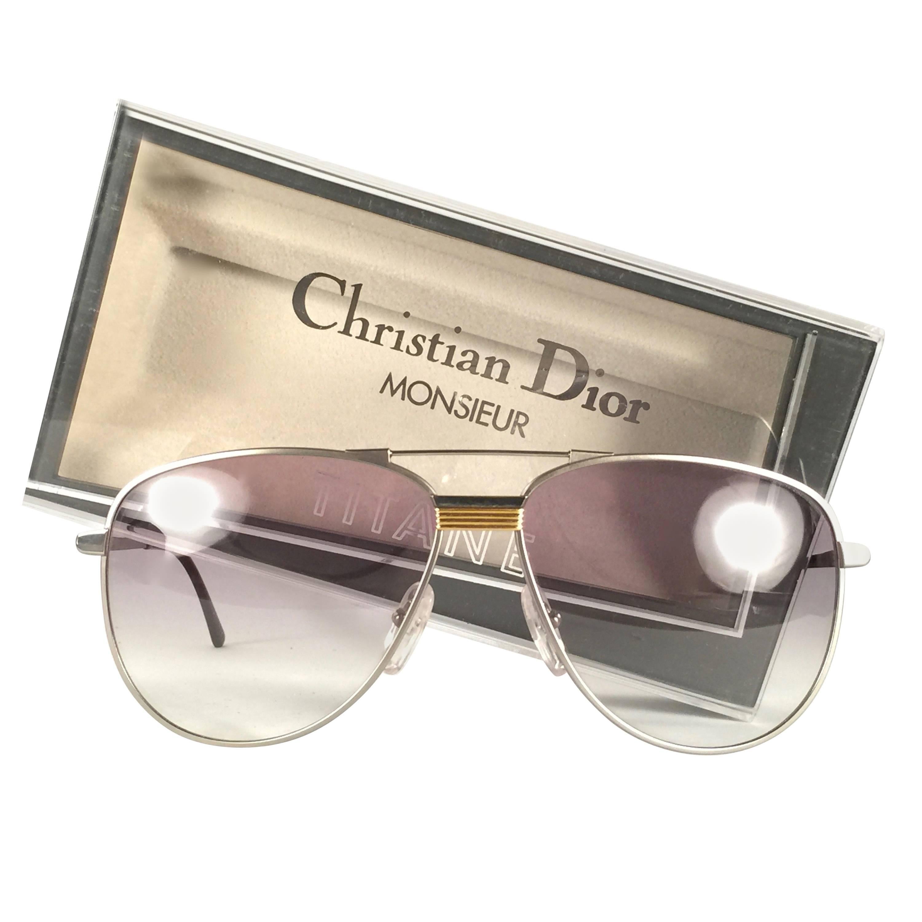 New Vintage Christian Dior Monsieur Titanium Optyl Germany Sunglasses