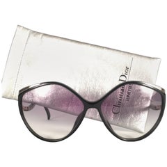 New Vintage Christian Dior 2280 Sleek Black Optyl Sunglasses Germany