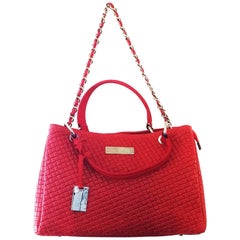 Trussardi Red Leather handbag or shoulder bag