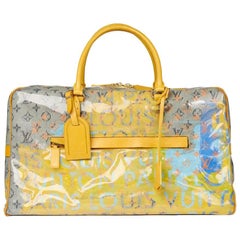 Louis Vuitton Pulp Jaune Calfskin & Blue Coated Denim Richard Prince Defile GM