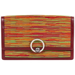 Rote Clutch von Hermes Vibrato im Vintage-Stil