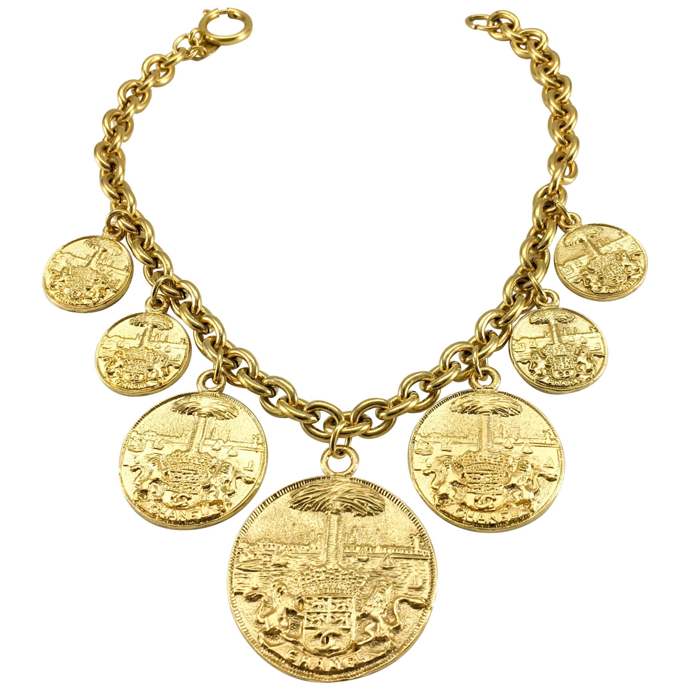 1980's Chanel Medallion Choker Necklace