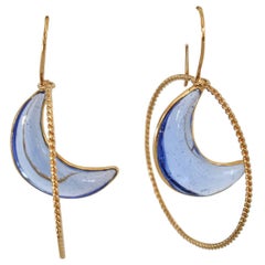 Gripoix Paris Creole Moon Earrings