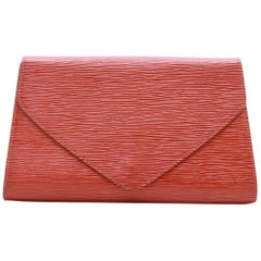 LOUIS VUITTON Vintage Clutch in Tawny Epi Leather