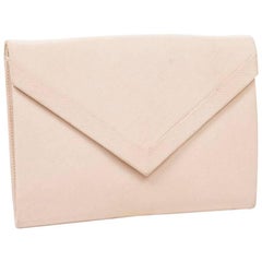 CHRISTIAN DIOR Retro Clutch in Ivory Satin