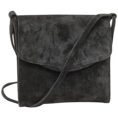 HERMES Vintage Clutch in Black Suede