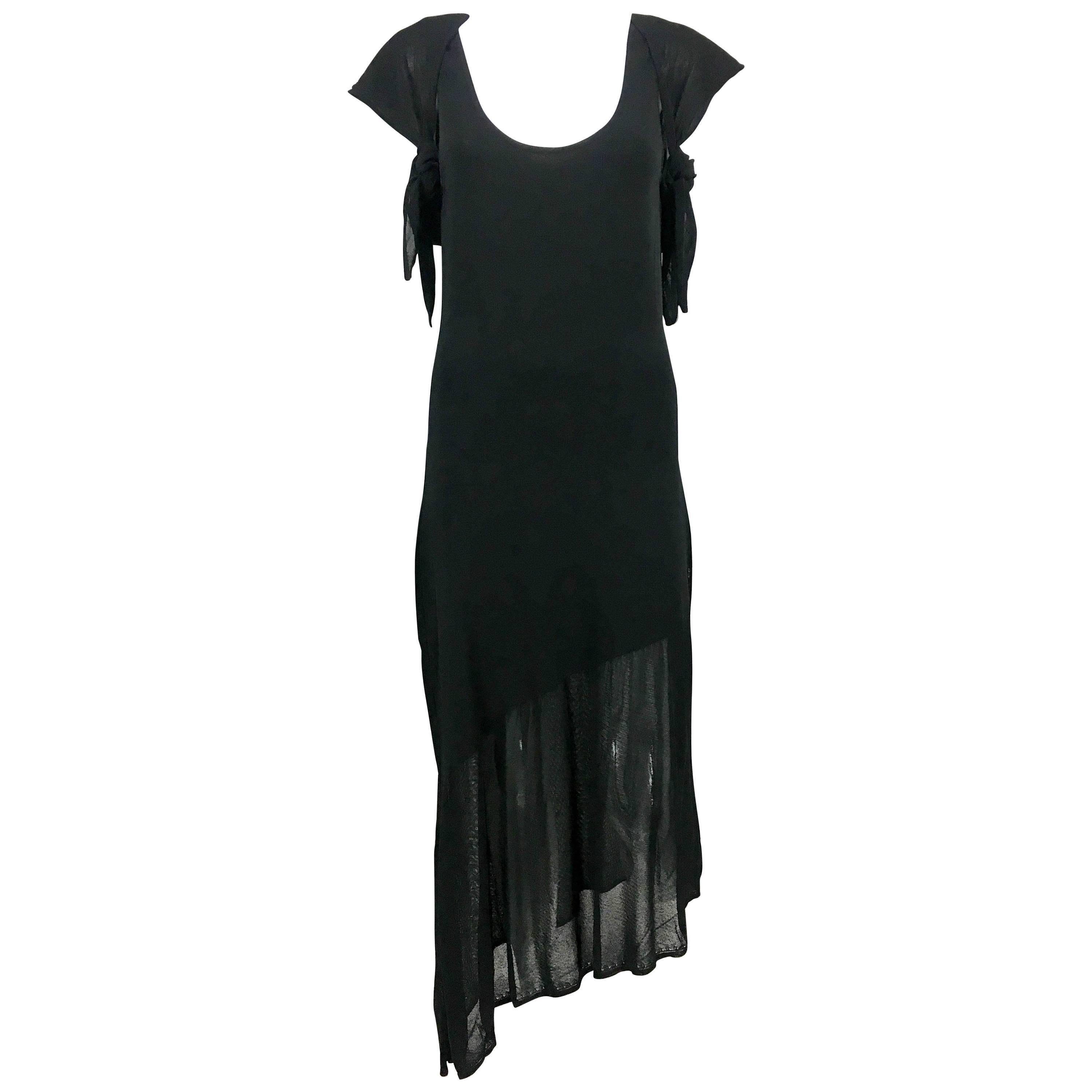 Chanel Asymmetrical Black Dress, 2002  For Sale