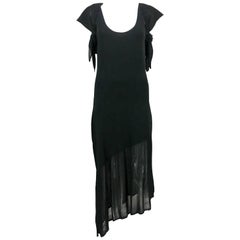 Used Chanel Asymmetrical Black Dress, 2002 