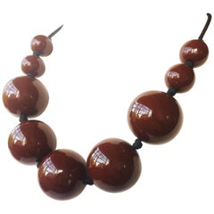 Japanese lacquer Elsa Peretti 'spheres' necklace, Tiffany & Co.