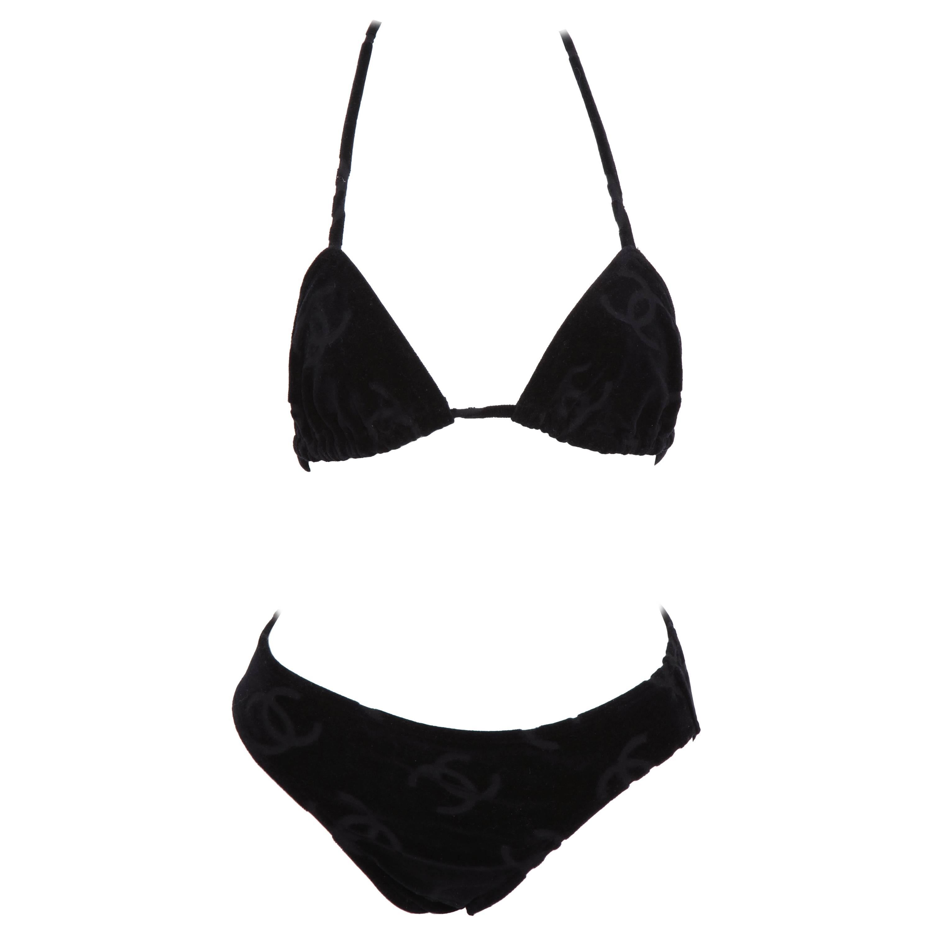 chanel black bikini