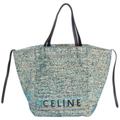 New Celine Boucle Fabric Blue Phantom Bag