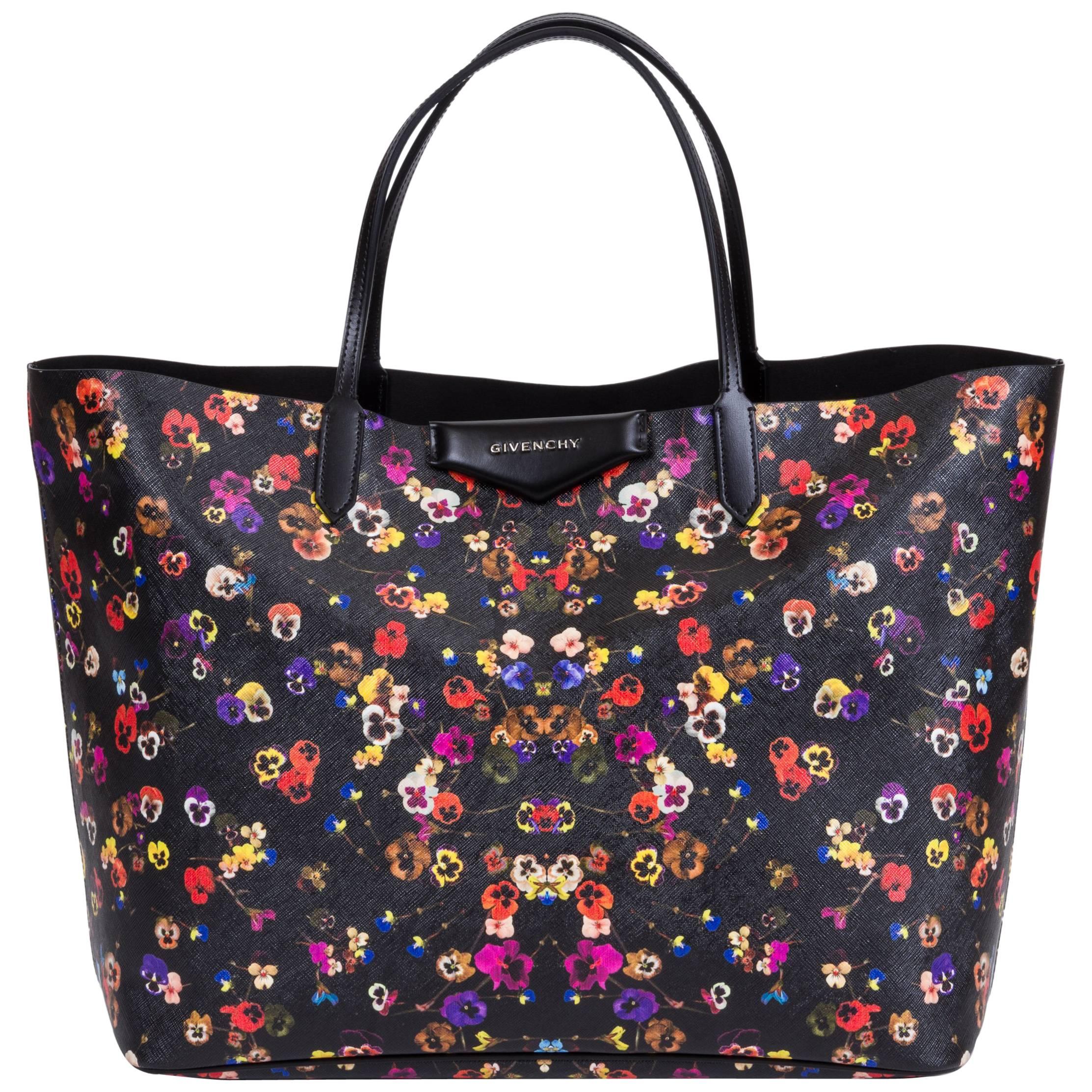 New Givenchy Large Flower Antigona Shopper Tote Bag