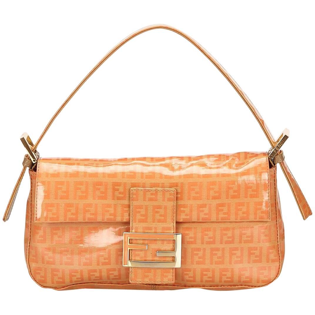 Orange Fendi Zucchino Mama Baguette Bag For Sale at 1stDibs | orange fendi  baguette, fendi baguette orange, fendi orange baguette