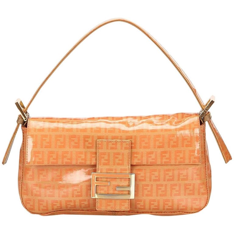 Orange Fendi Zucchino Mama Baguette Bag For Sale at 1stDibs | orange fendi  bag, fendi baguette orange, fendi orange bag