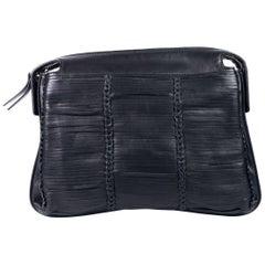Roberto Cavalli Women's Black Leather Woven Shoulder Bag
