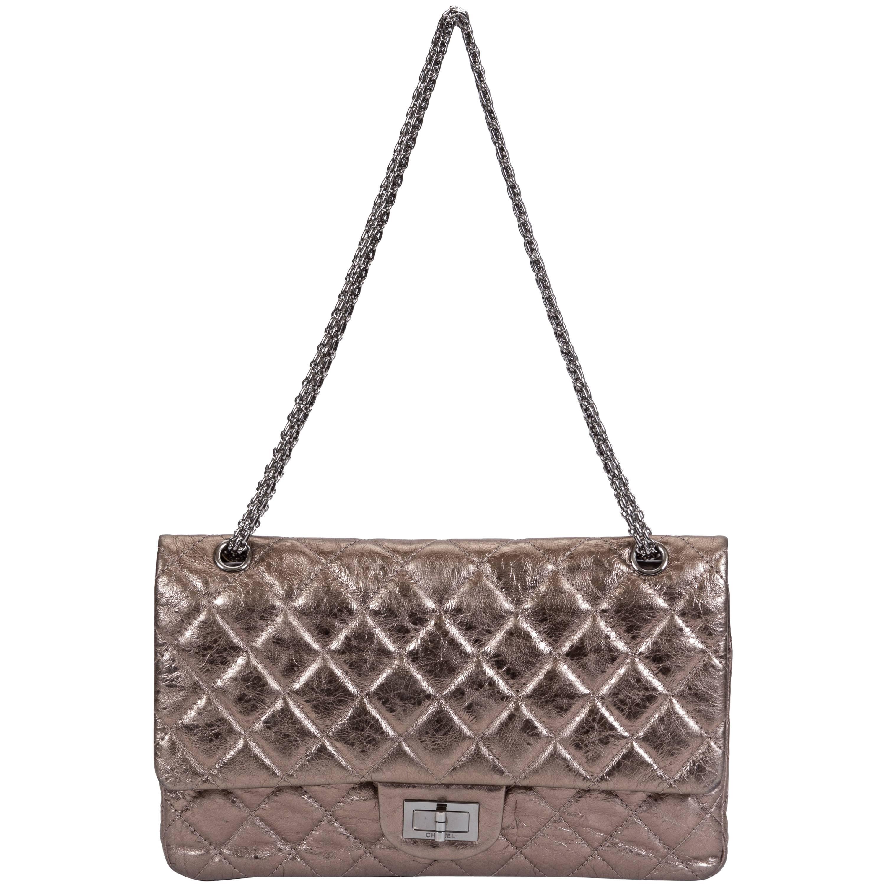 Chanel Metallic Bronze Jumbo Reissue Bag