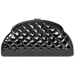 Chanel Black Patent Timeless leather Clutch