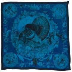 Hermes Kermit Oliver Dip Dye Collection Flores et Flore du Texas Scarf